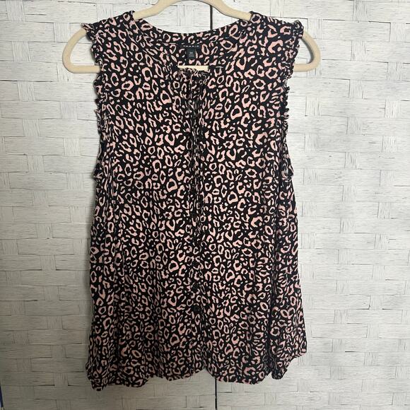 Torrrid Tops - Torrid women blouse sleeveless animal print cheetah coastal ruffles plus size